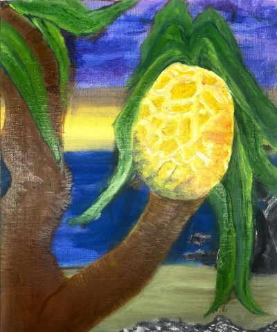 油絵の制作風景